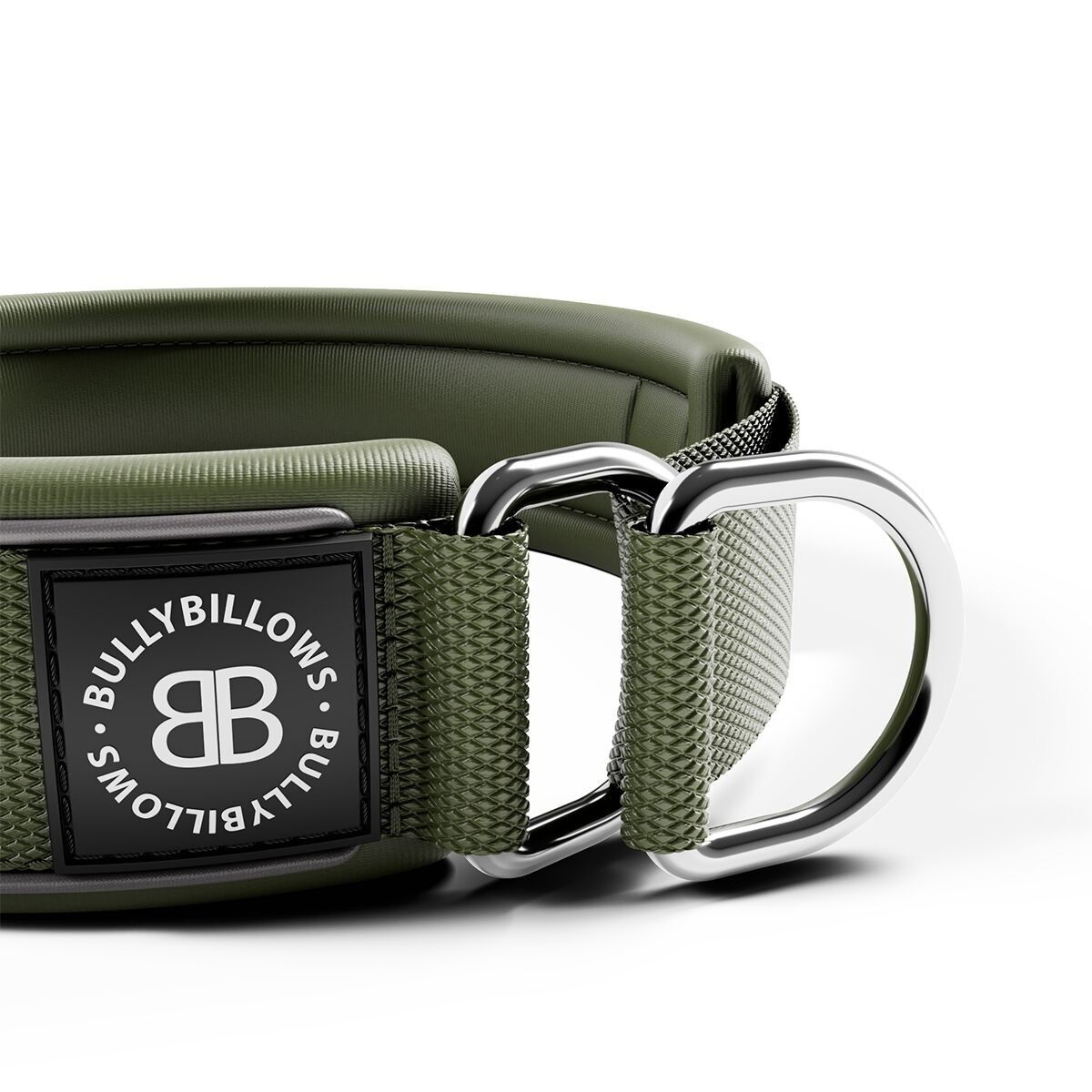 BullyBillows Slip on Collar Reflective 4cm Khaki