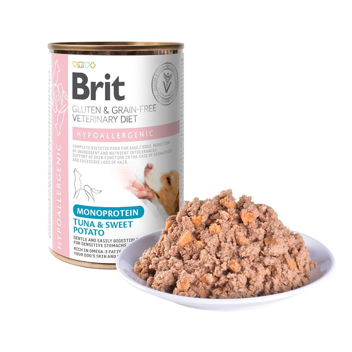 Brit Veterinary Diet for dogs Hypoallergenic Monoprotein Tuna&SweetPotato Can 400g