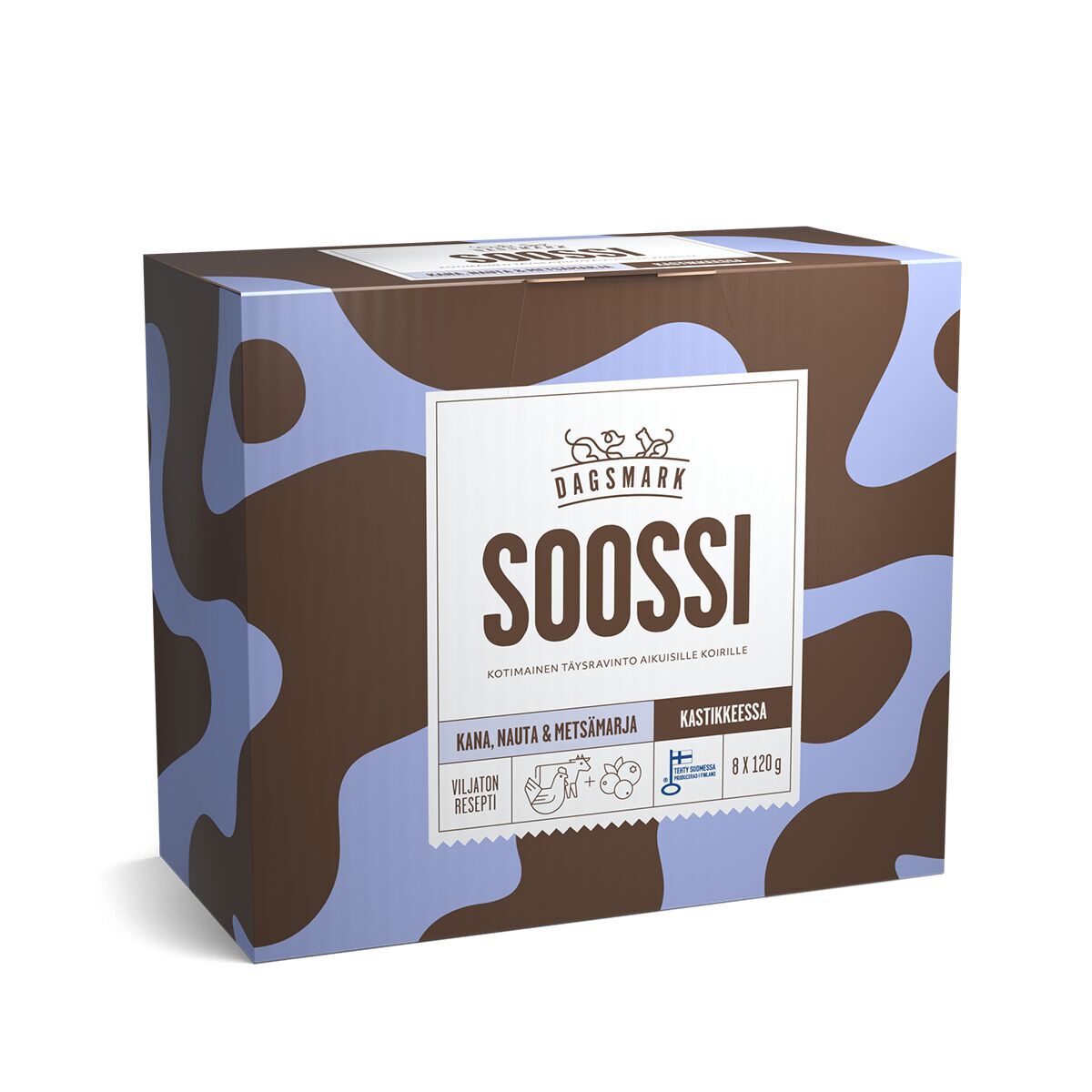 Dagsmark SOOSSI kana, nauta & metsämarja 8 x 120 g