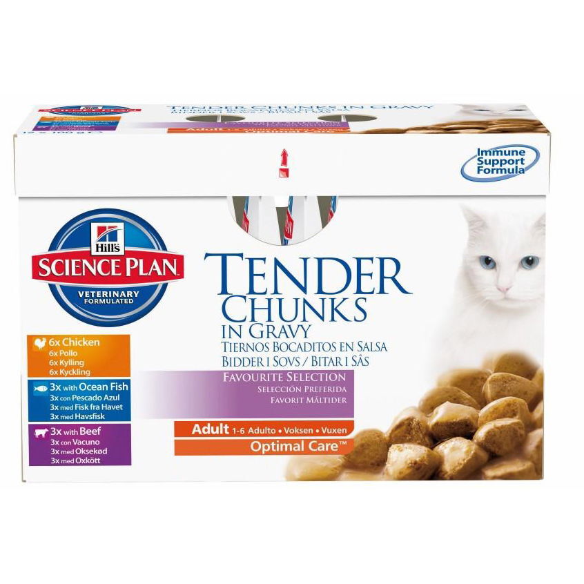 Hill's Science Plan Cat Chicken,Beef & Ocean Fish 12x85 g