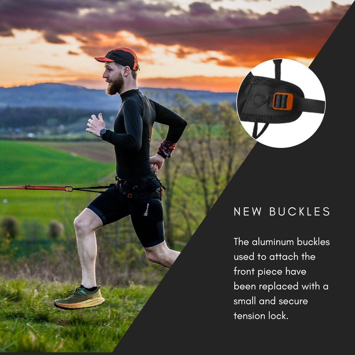 Non-stop dogwear Canix 2.0 juoksuvyö musta