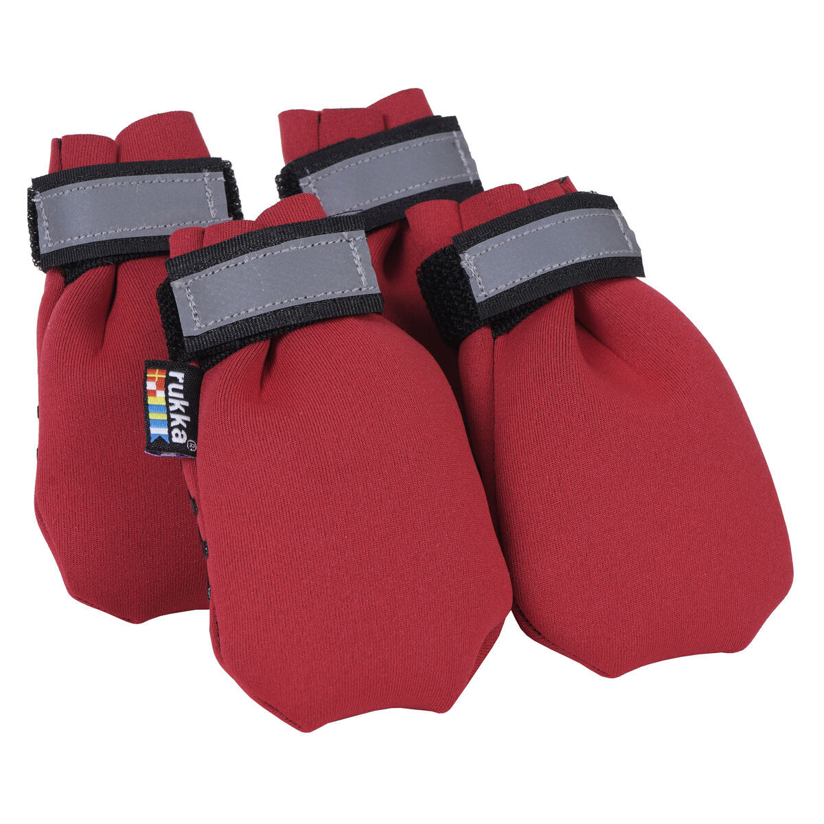 Rukka Neoprene koiran tossut, 4 kpl punainen