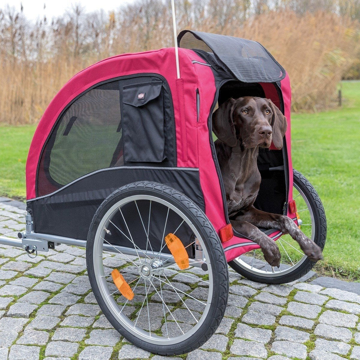 Trixie Bicycle trailer black/red 