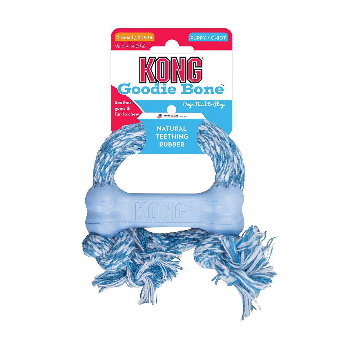 Kong Puppy Goodie Bone narulla, XS