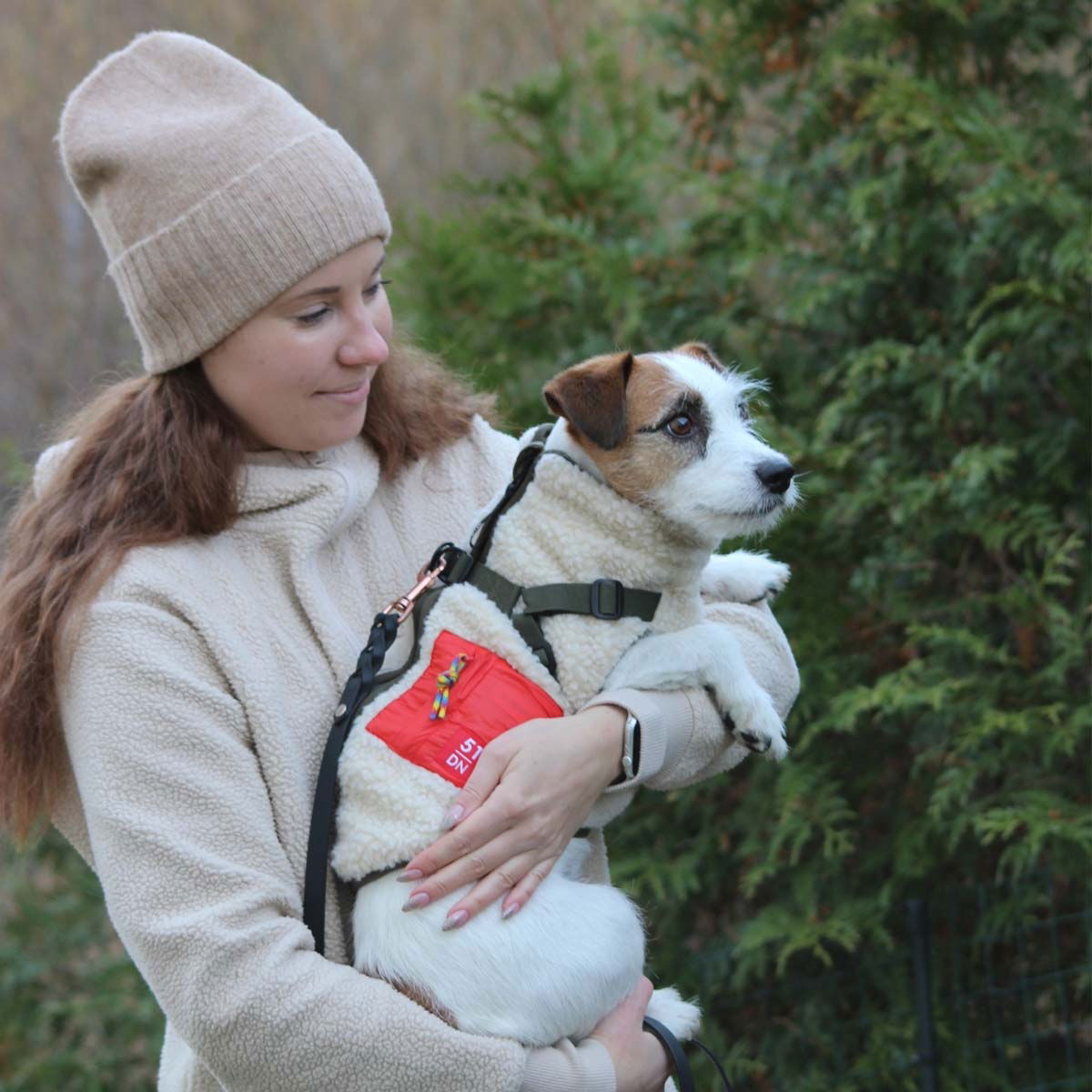 51 Degrees North Jules Harness Coat, Beige/Olive