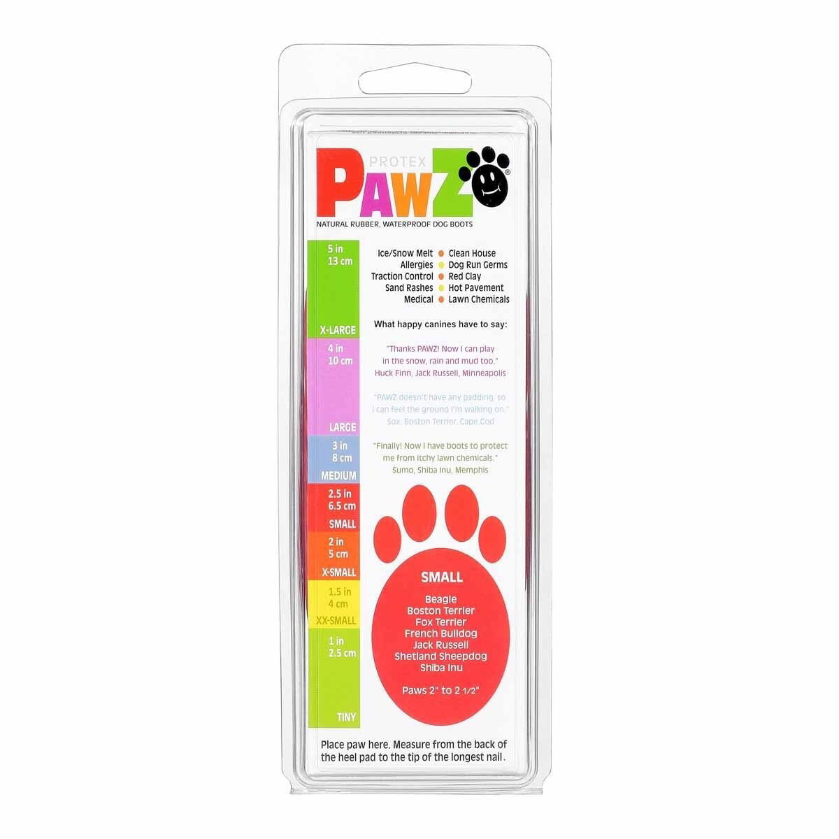 PawZ dog rubber boots color 12pcs