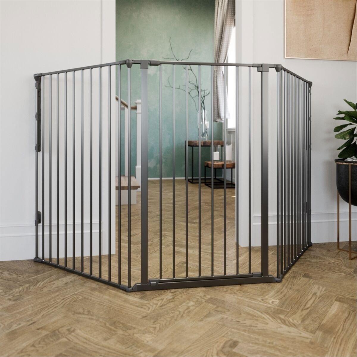 DogSpace Rocky seinään kiinnitettävä monilaajeneva portti ekstrakorkea