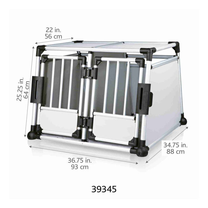 Bilbur aluminium dubbel 95x88xh69cm