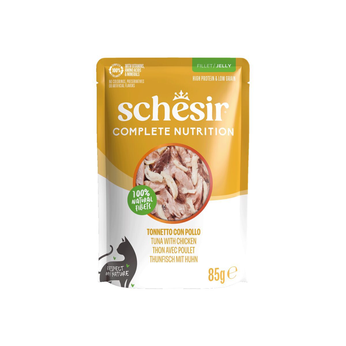 Schesir C&B Tuna chicken in Jelly Pouch 85 g
