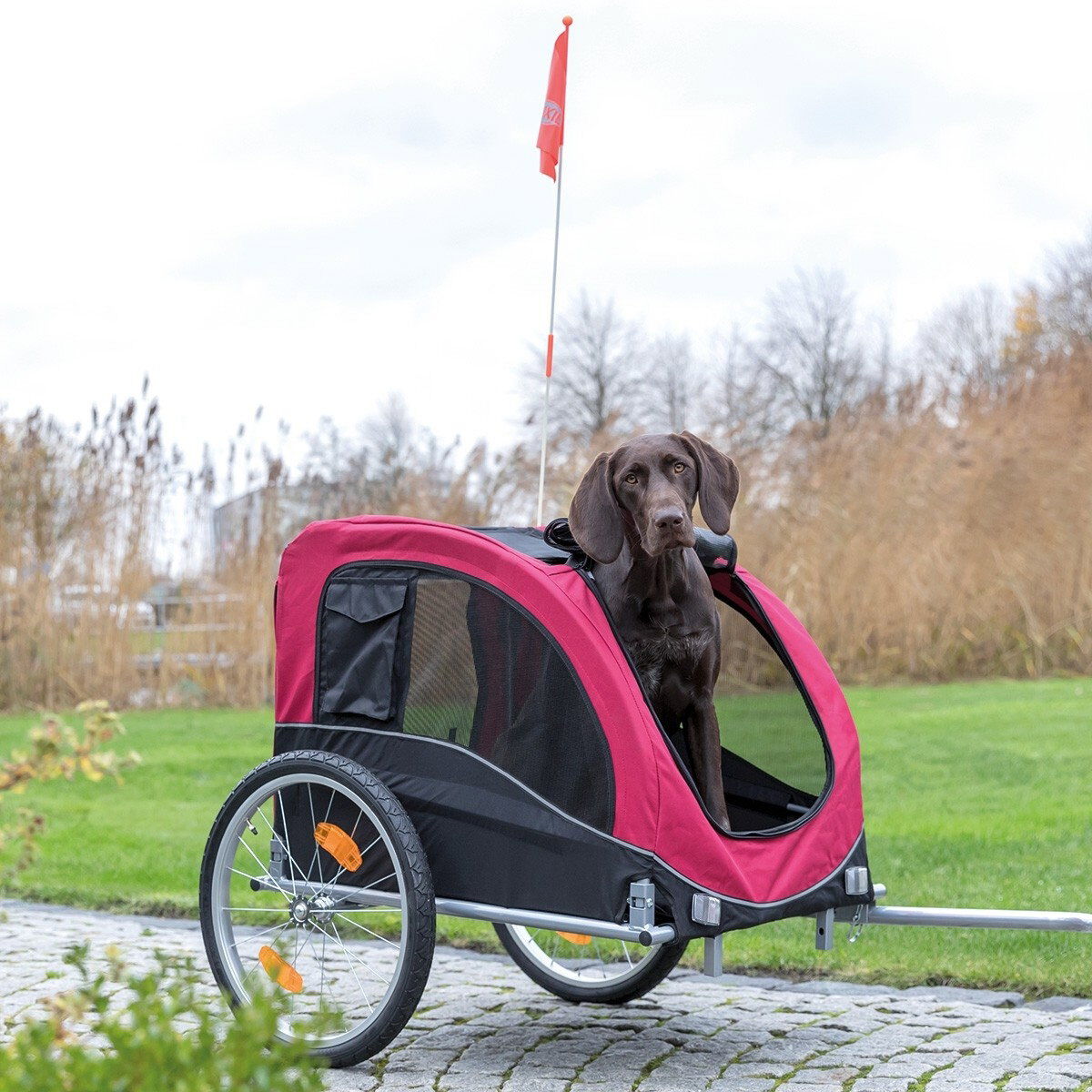 Trixie Bicycle trailer black/red