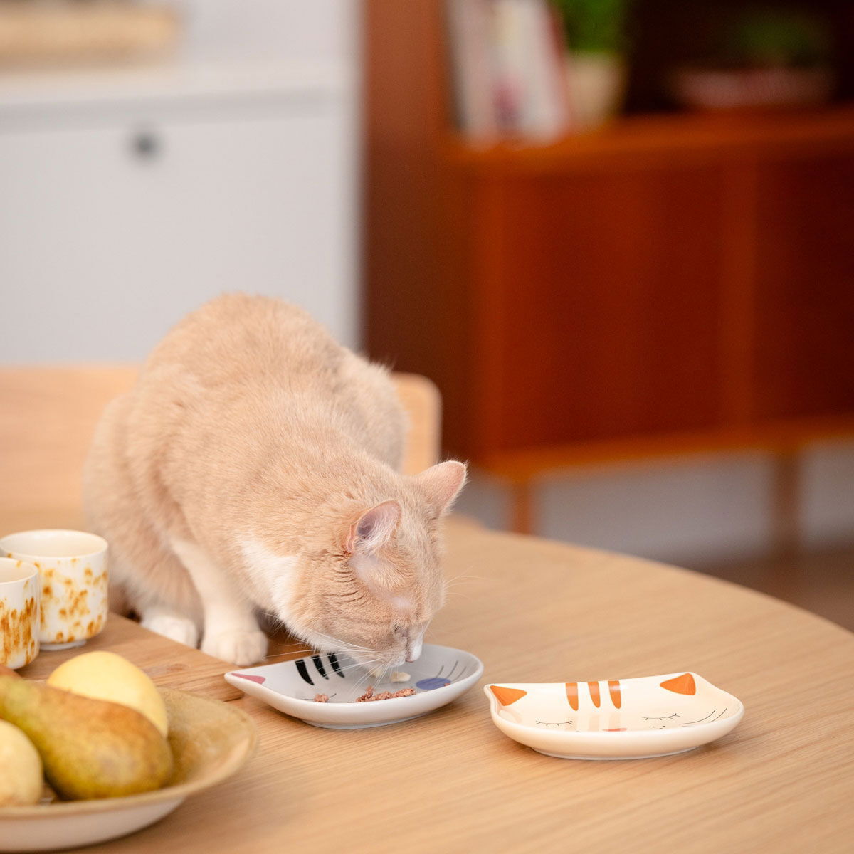 Basic CatFace keraaminen lautanen beige