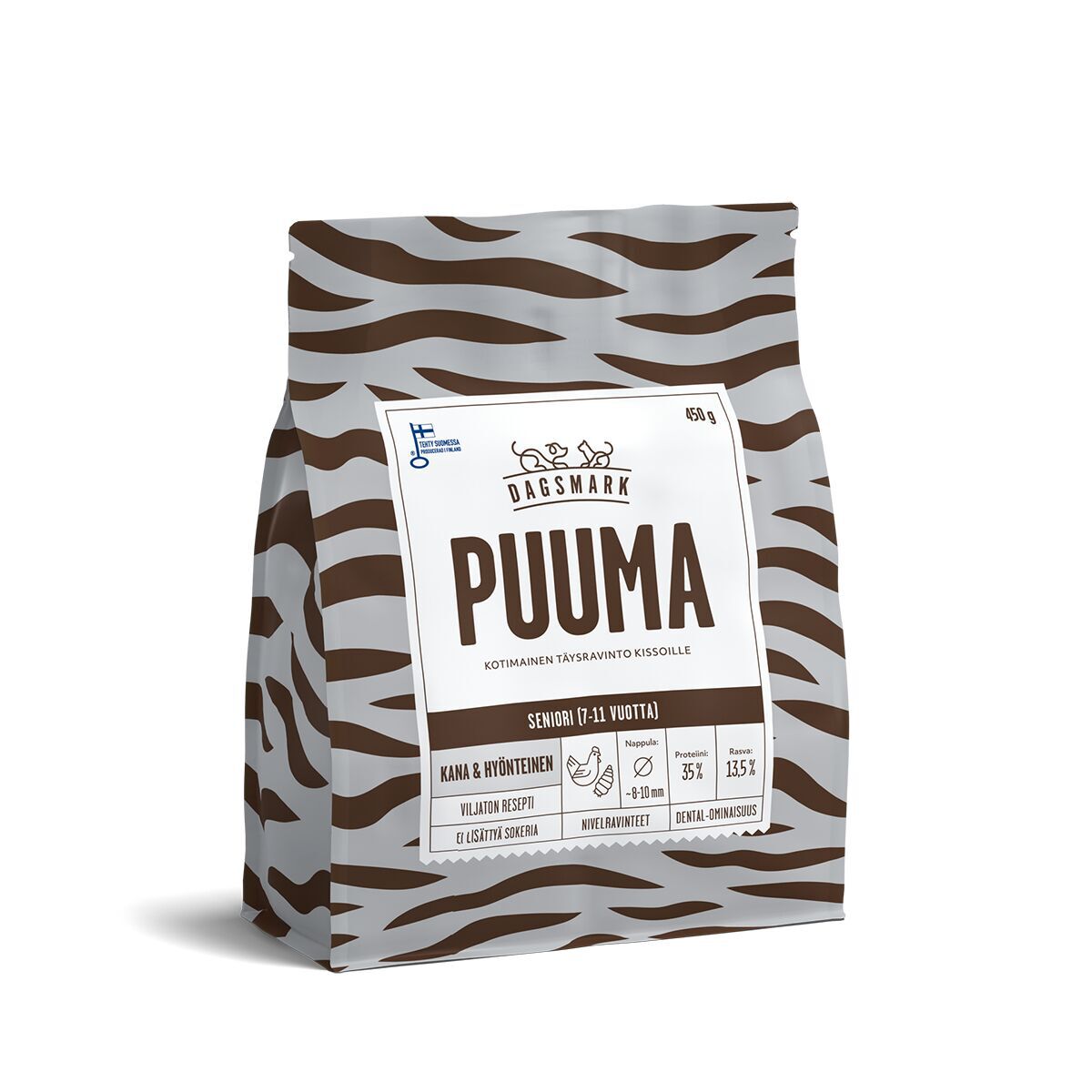 Dagsmark PUUMA viljaton kana-hyönteinen seniorikissoille 450 g