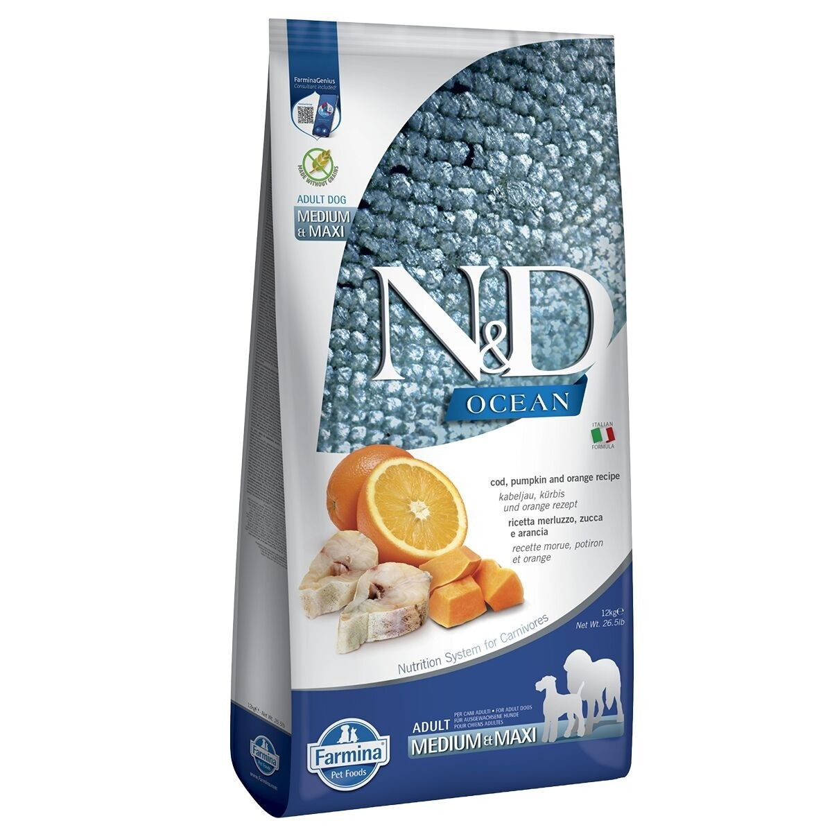 N&D Dog Ocean Cod, Pumpkin & Orange M/L