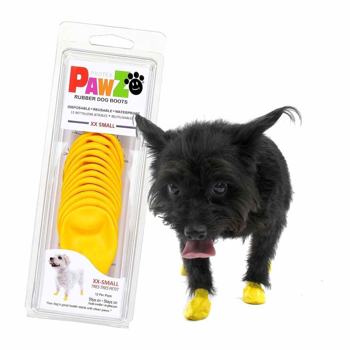 PawZ dog rubber boots color 12pcs