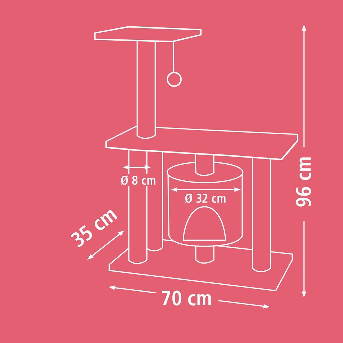 Kerbl Cat tree Jade, darklight