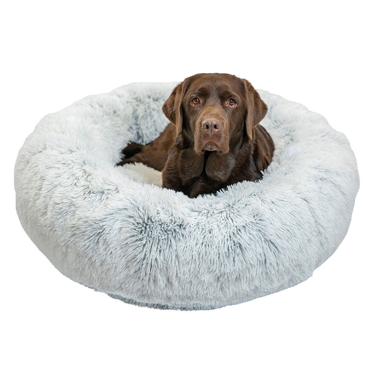Best Friends by Sheri Donut bed shag, frost