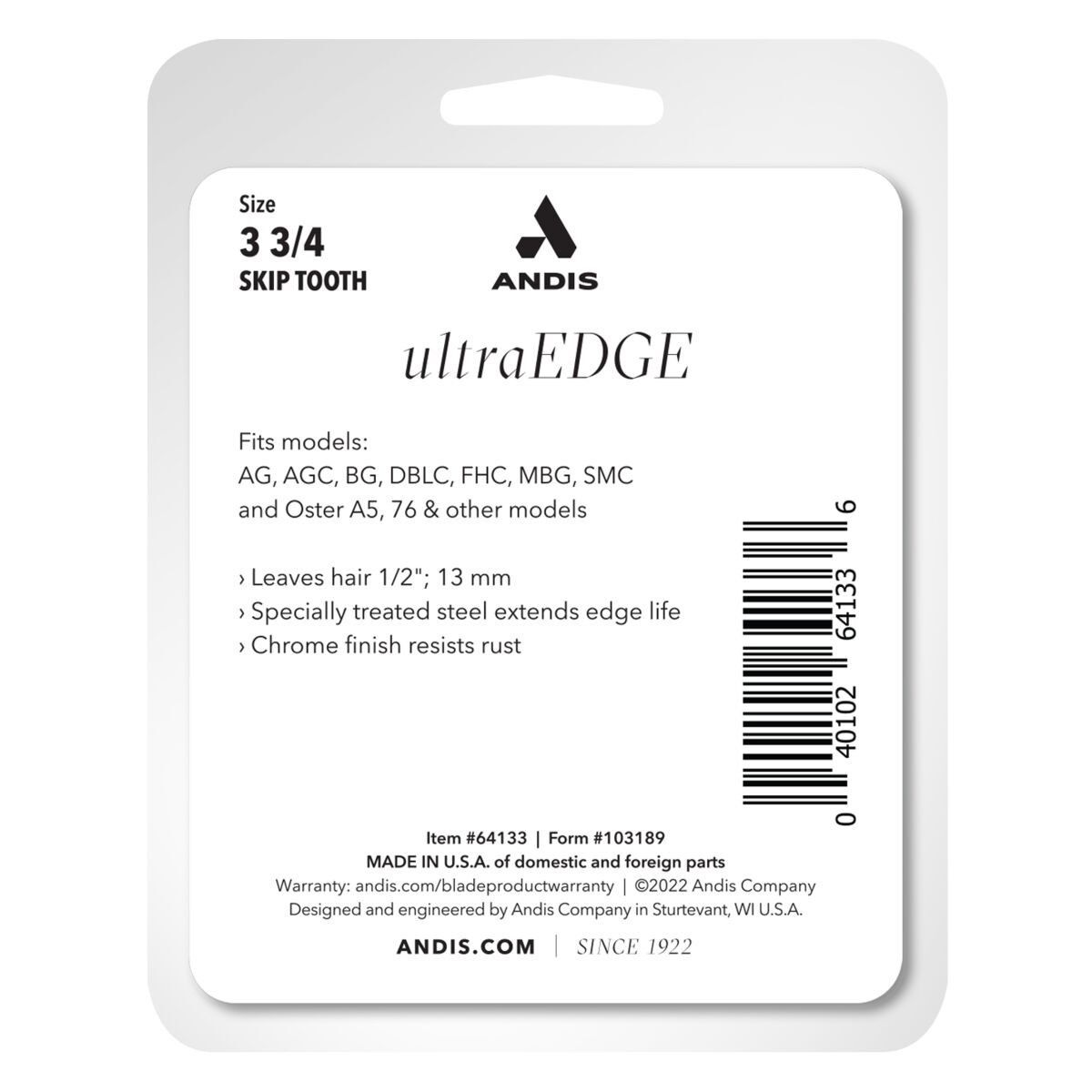 Andis UltraEdge terä 40; 0,25 mm