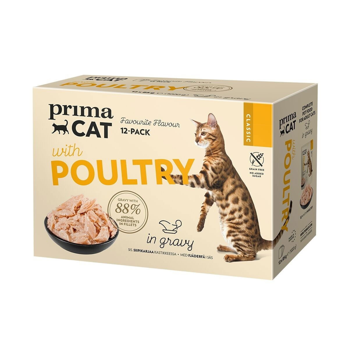 PrimaCat poultry in gravy 12x85g