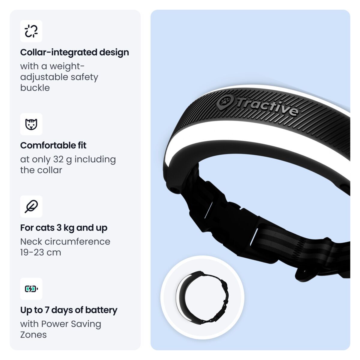 Tractive CAT 6 Mini – GPS paikannin ja terveysseuranta kissoille