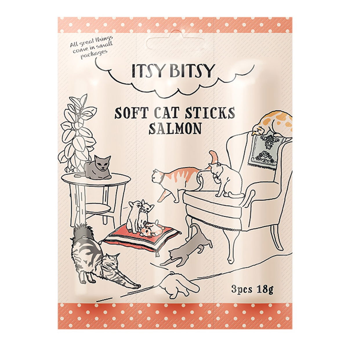 ItsyBitsy Cat Herkkutikku lohi 3x6g