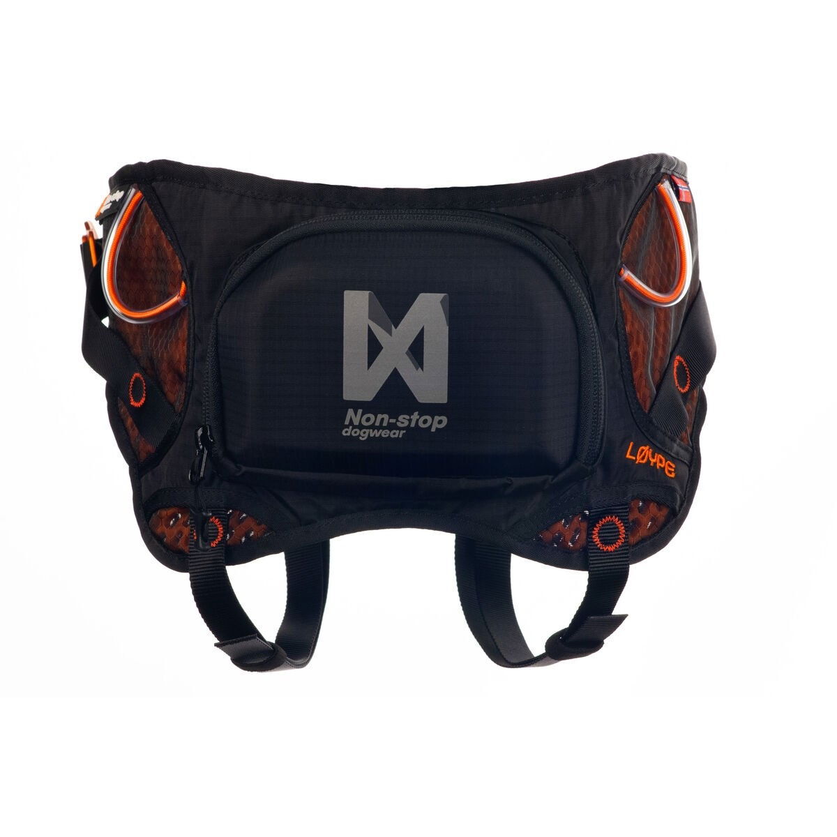 non-Stop Løype vetovyö musta/oranssi