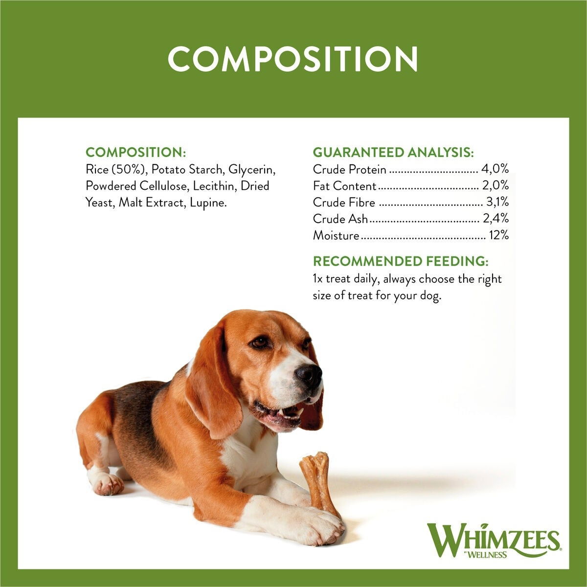 Whimzees Ricebone L hammashoitoherkku koiralle