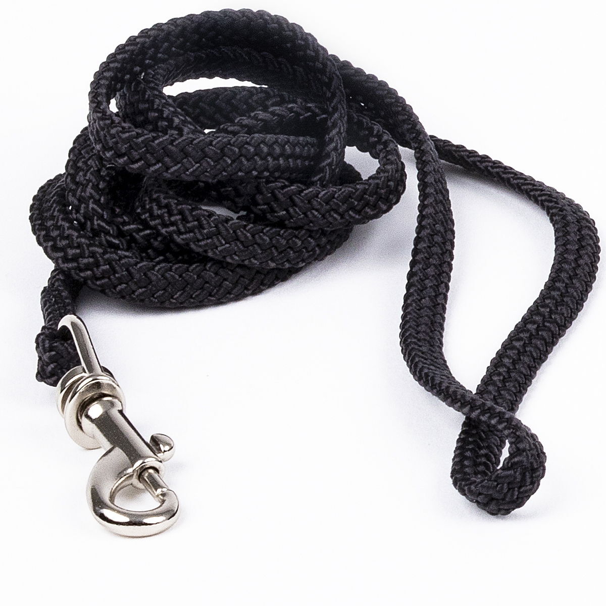 Show Dog Näyttelytalutin pyöreä hopean värisellä lukolla, musta