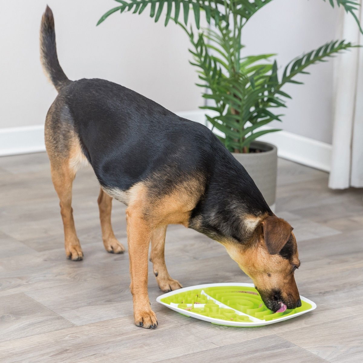 Trixie Lick'n'Snack plate, leaf, 28 × 21 cm