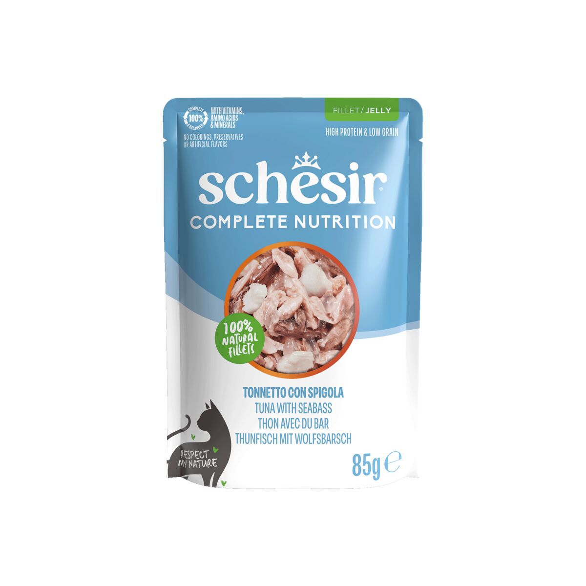 Schesir C&B Tuna sea bass in Jelly Pouch 85 g Schesir C&B Tuna sea bass in Jelly Pouch 85 g