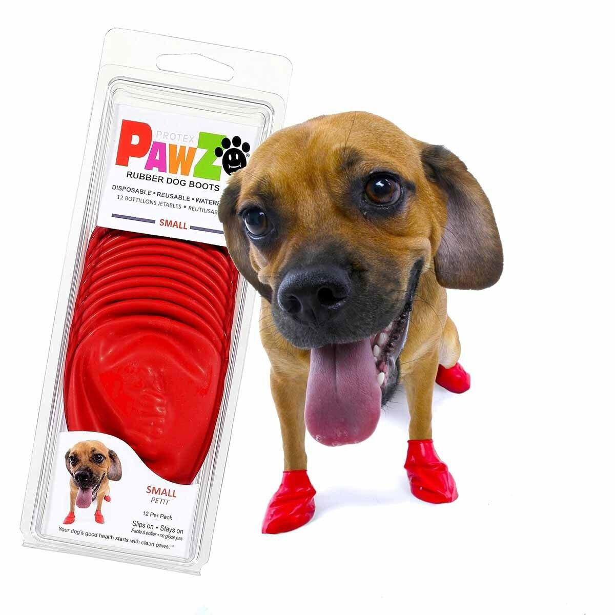 PawZ dog rubber boots color 12pcs