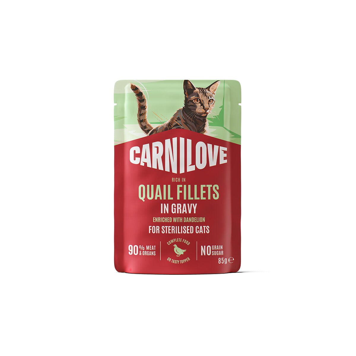 CARNILOVE cat POUCH gravy rich in quail enriched with dandelion for sterilized