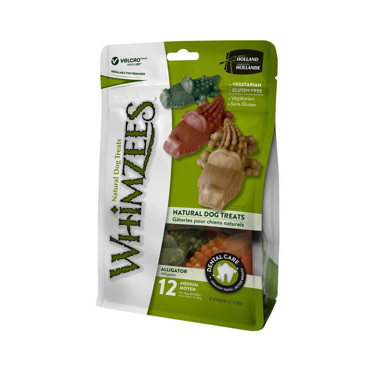 Whimzees krokotiili M 12kpl