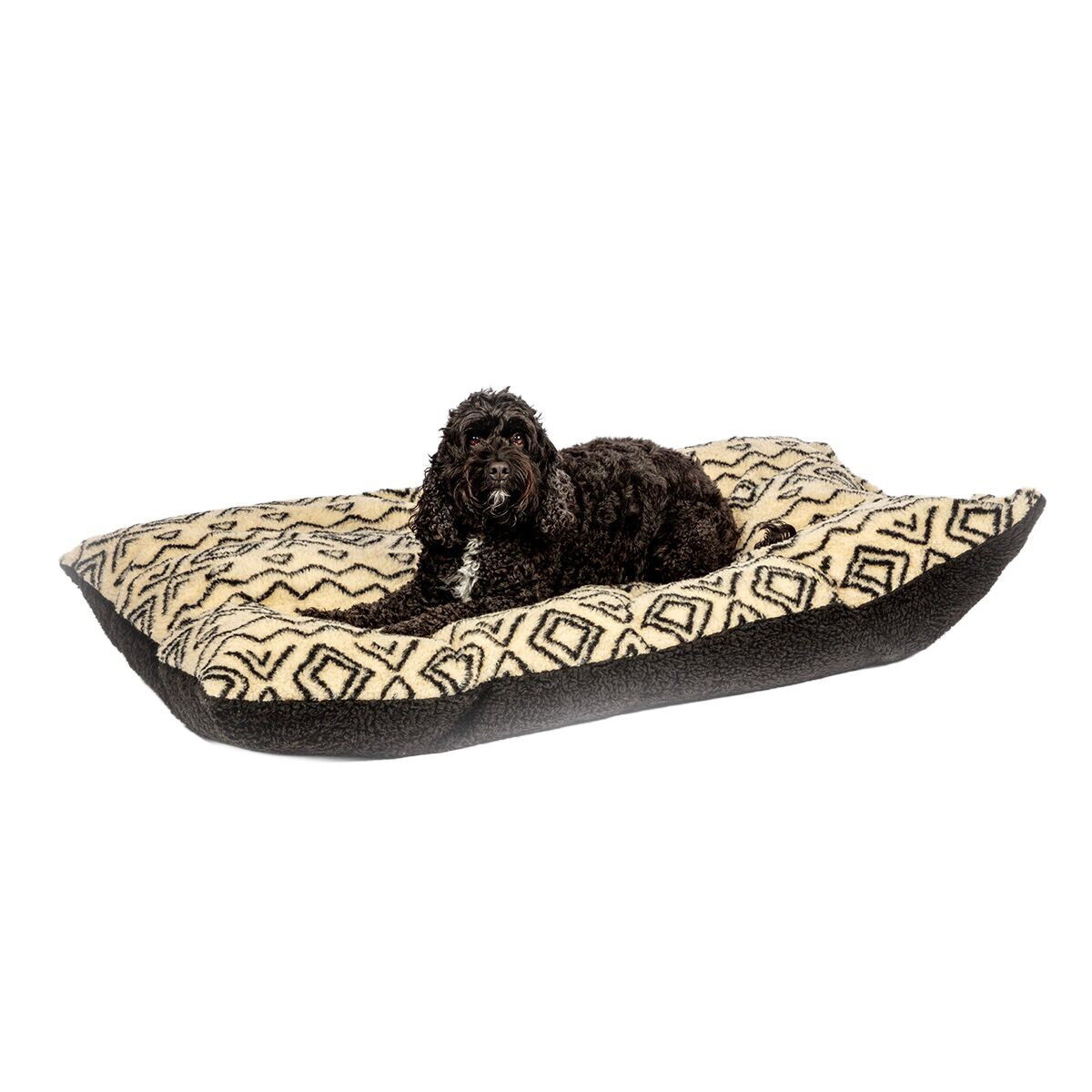 Dog bed Danish design Fleece Neutral Geometric