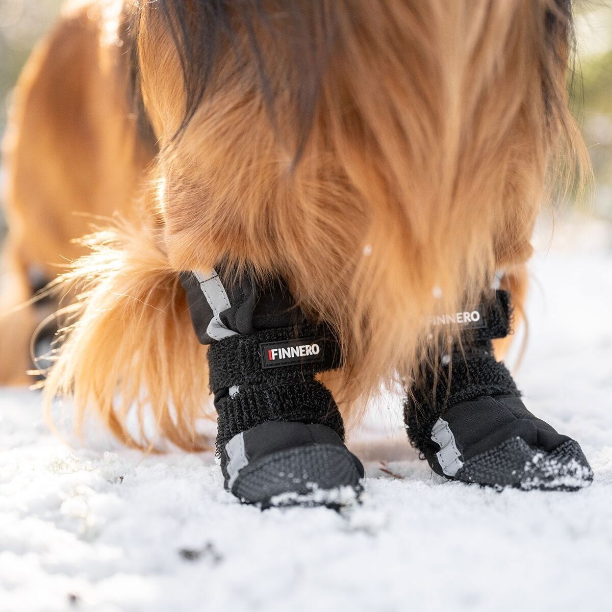 Finnero HALLA Softshell Booties 4pcs, black