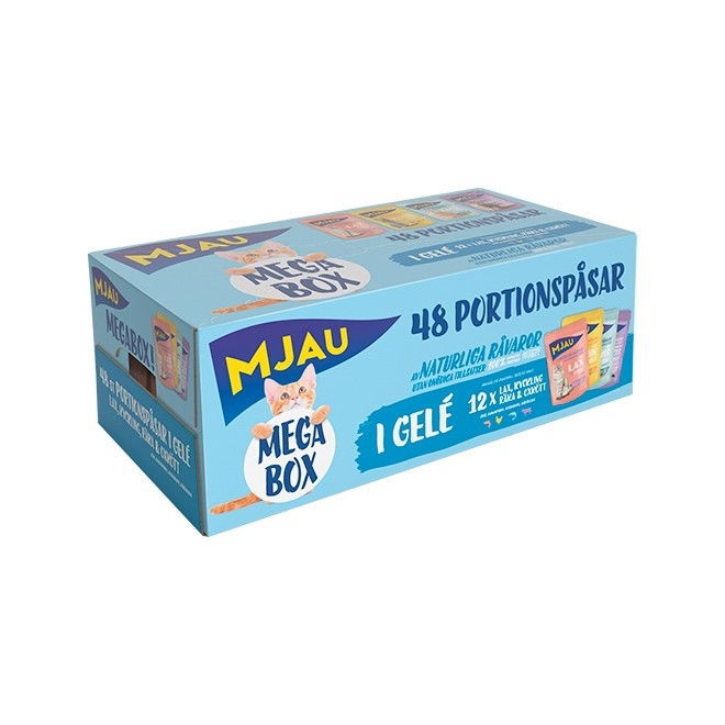 Mjau Megabox Kött o Fisk i gelé