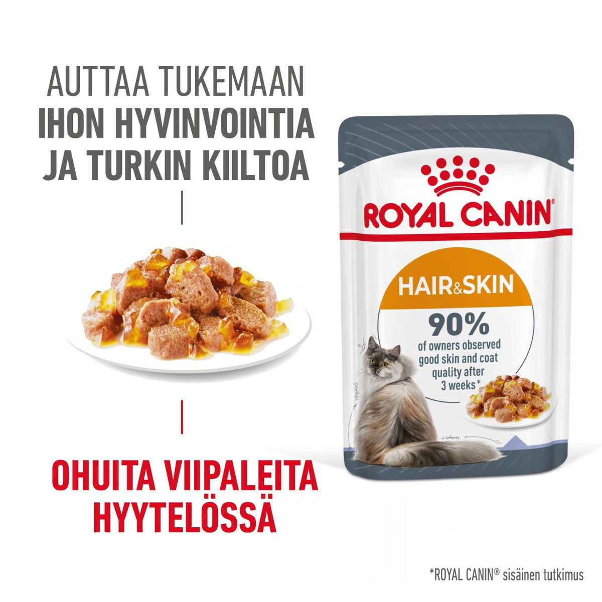 Royal Canin Hair & Skin Care Jelly Adult kissan märkäruoka