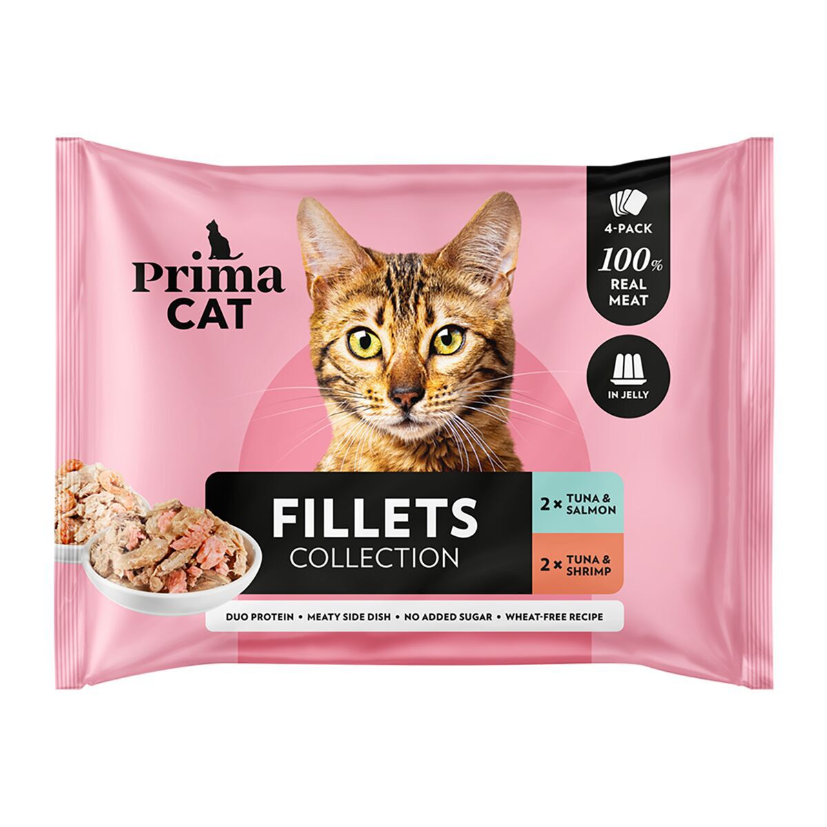 PrimaCat Tonnikala & Katkarapu / Lohi hyytelössä