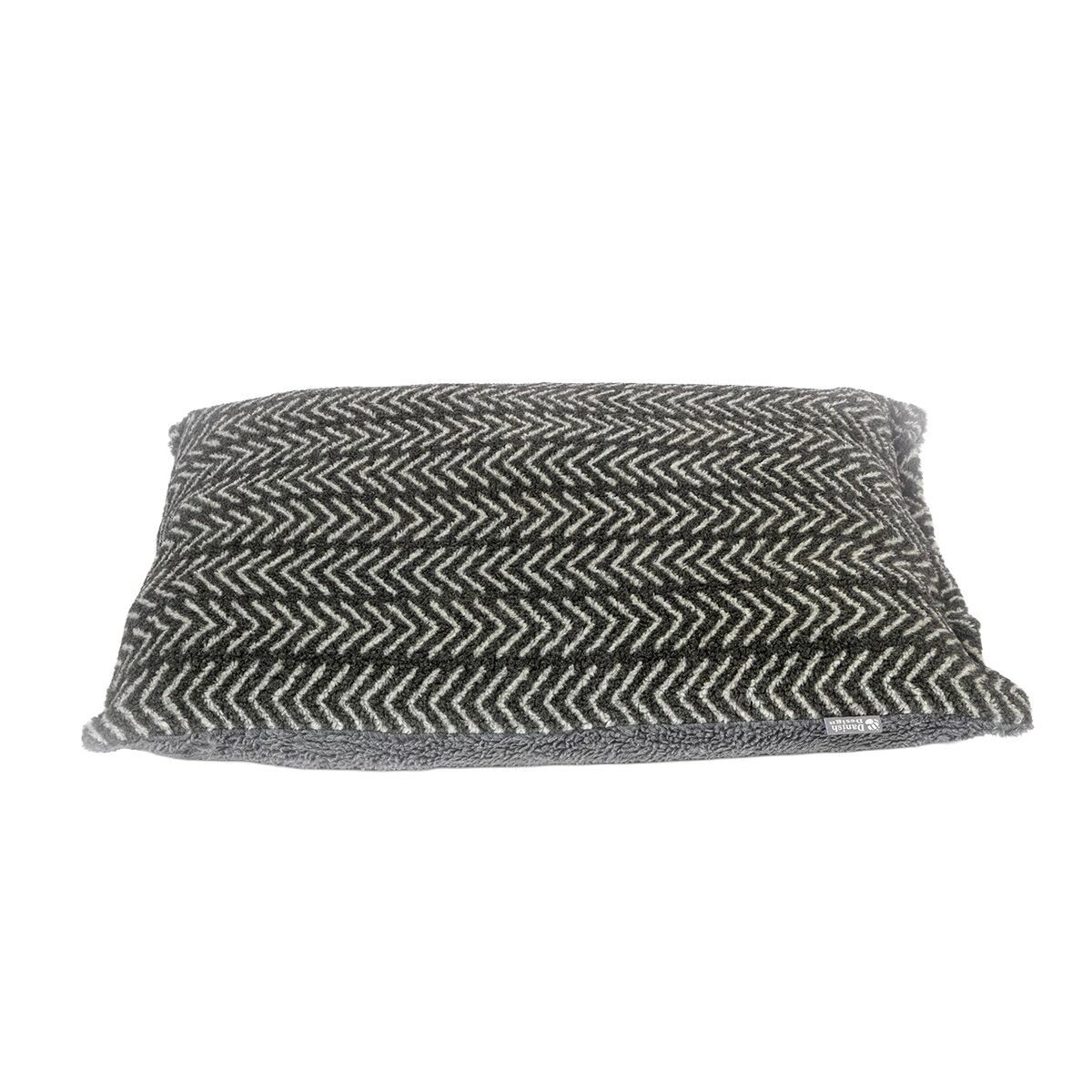 Dog bed Danish design Sherpa Fleece Charcoal Arrows