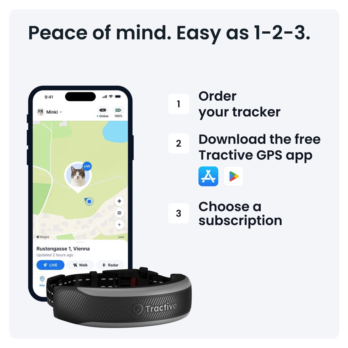 Tractive CAT 6 Mini – GPS paikannin ja terveysseuranta kissoille