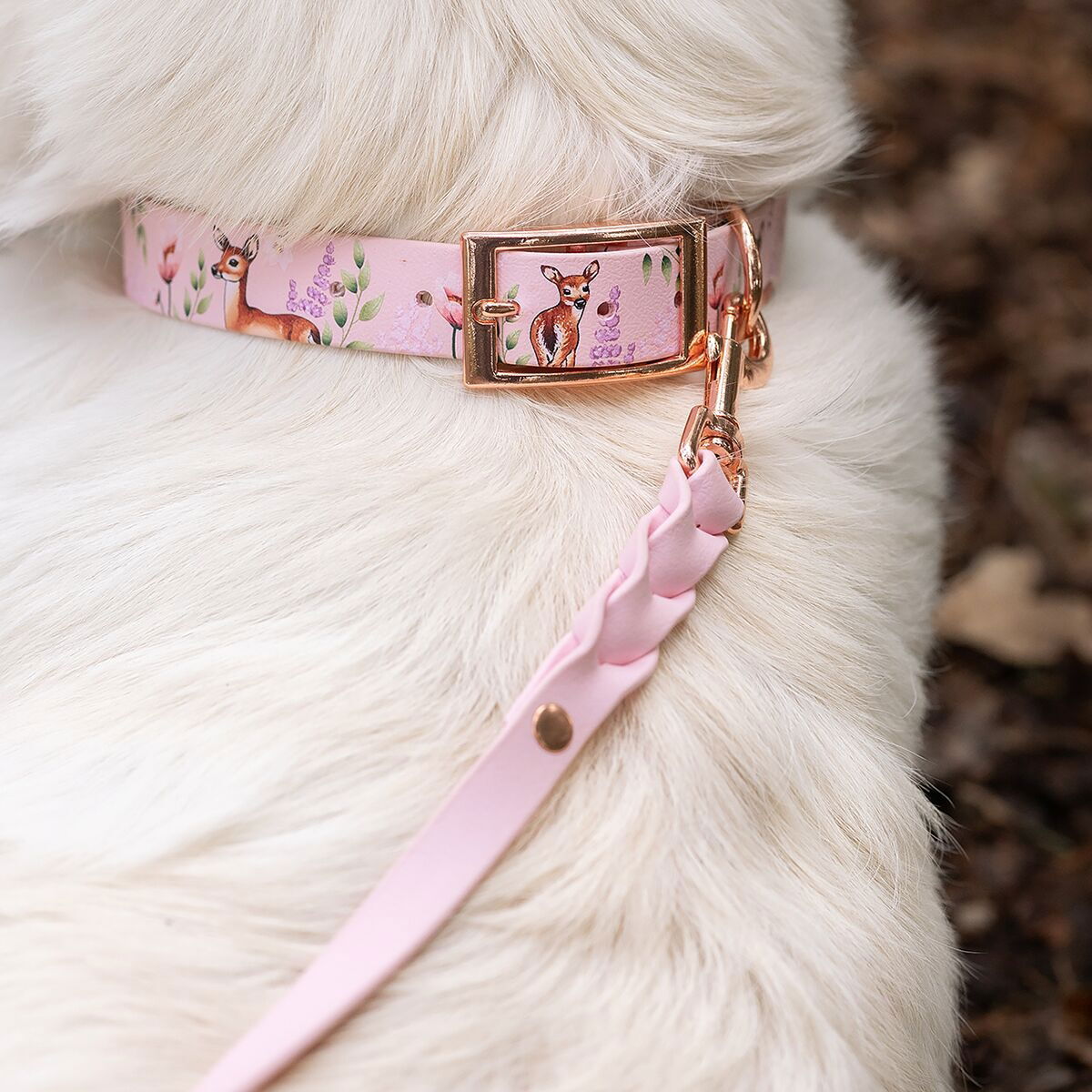 Tyylivoitto Braid leash, baby pink