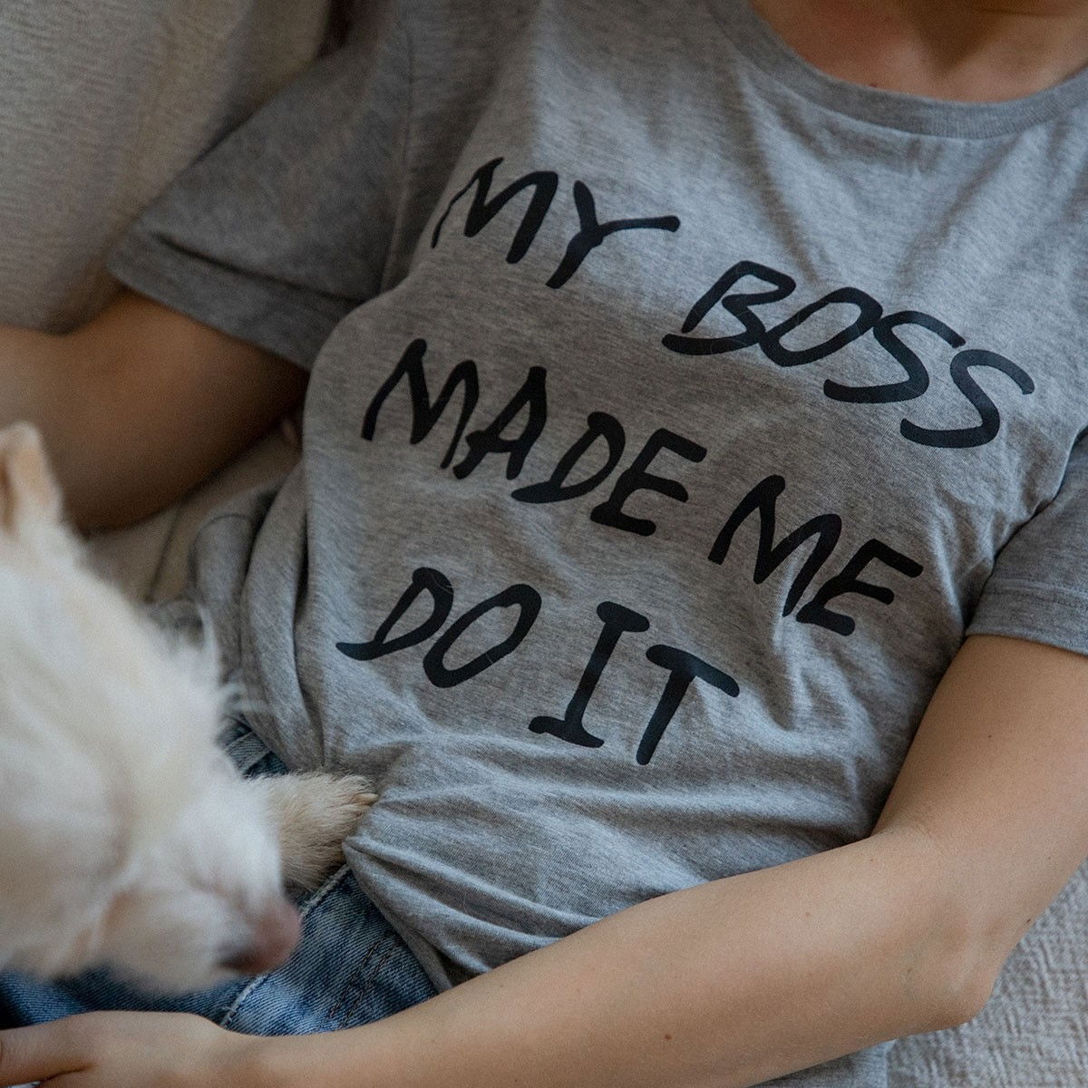 L&B Lemmikin vanhemman paita harmaa