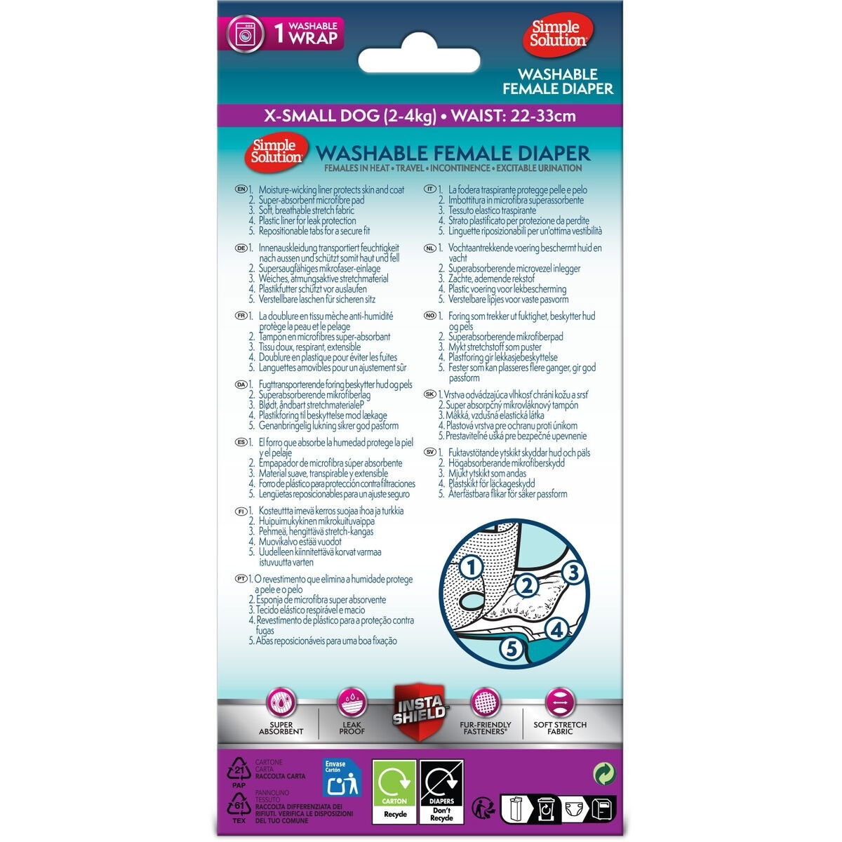 Simple Solution kestovaippa liila